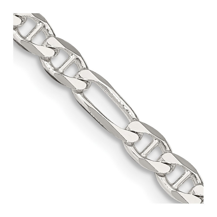 Sterling Silver 3.75mm Figaro Anchor Chain - QA-F6633B79-8291