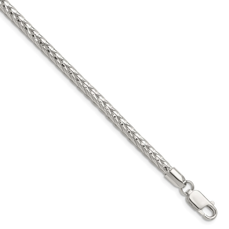 Sterling Silver 3.8mm Diamond-cut Round Franco Chain - QF-3B43B230-7176