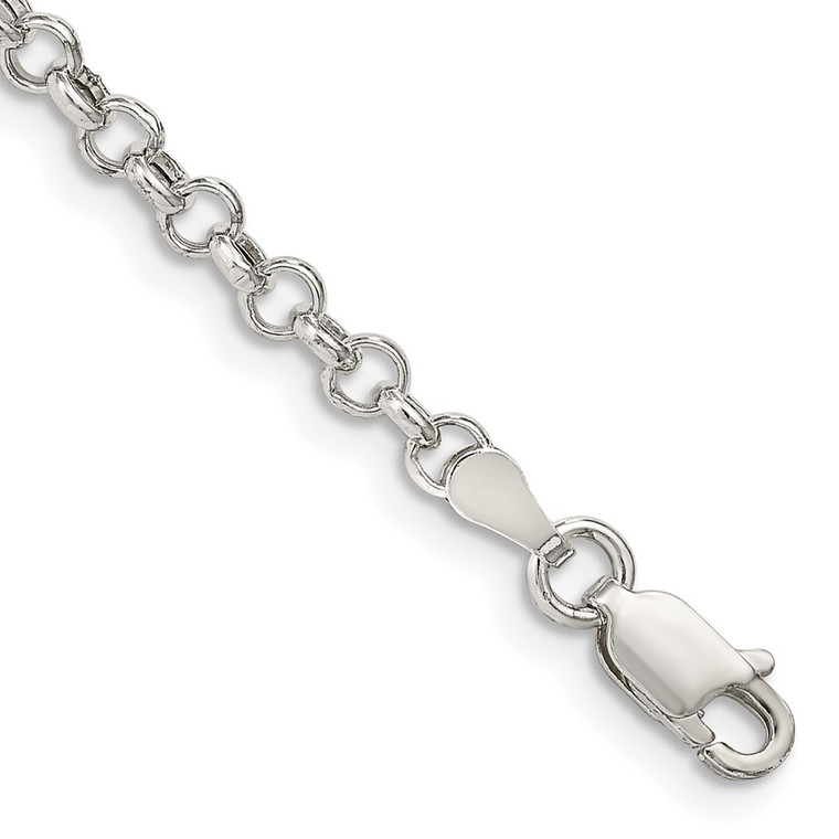 Sterling Silver 3mm Semi-solid Rolo Chain - QF-74B76954-7740