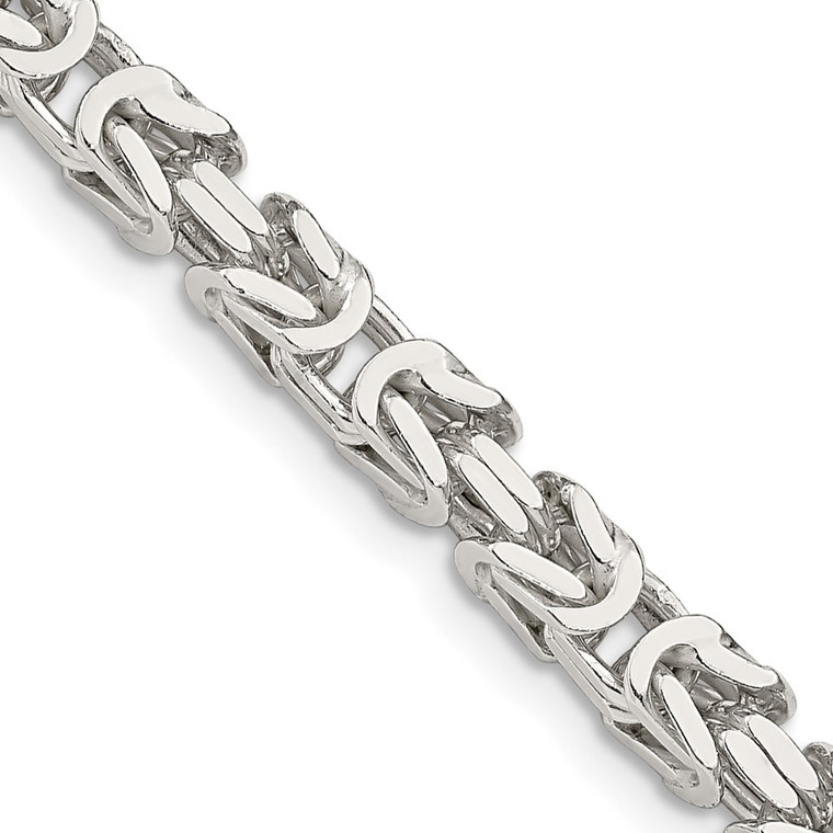 Sterling Silver 4.25mm Byzantine Chain - QB-15CA53CB-4240
