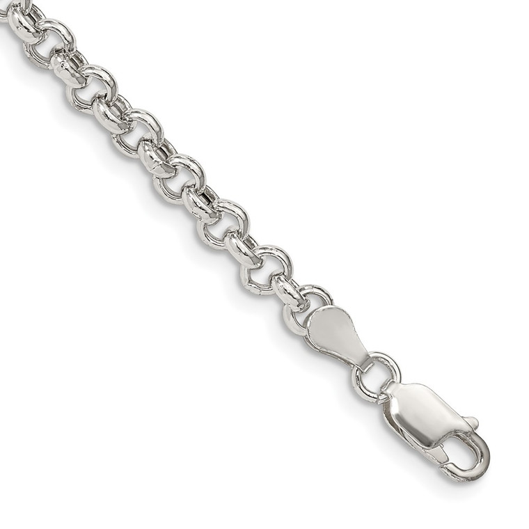 Sterling Silver 4.25mm Semi-solid Rolo Chain - QF-5DB334E1-9566