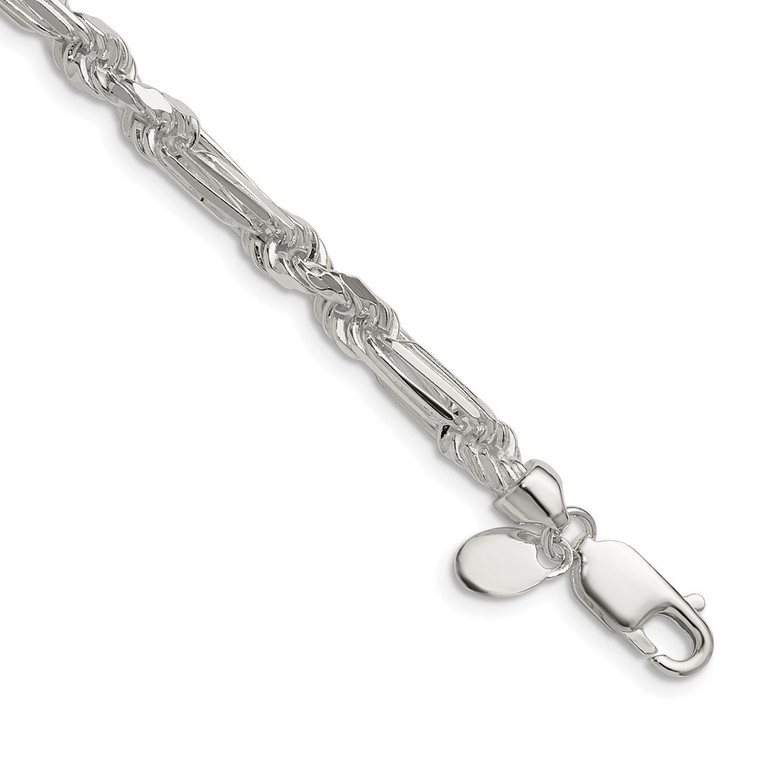 Sterling Silver 4.75mm D/C Figarope Chain - QF-2067F050-5697