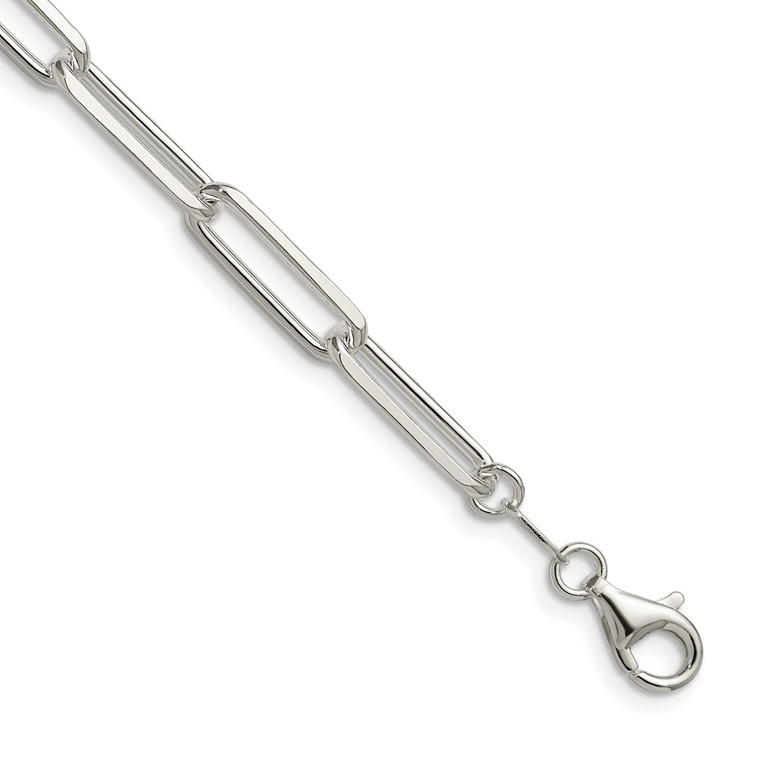 Sterling Silver 5.5mm D/C Paperclip Chain - QD-CB4E92DC-4455