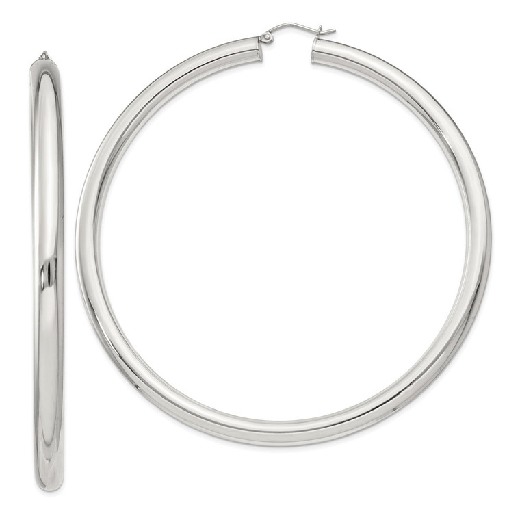 Sterling Silver 5mm Round Hoop Earrings - QE-718D137B-8628