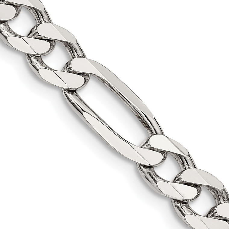Sterling Silver 6.75mm Figaro Chain - QF-BF473485-9025