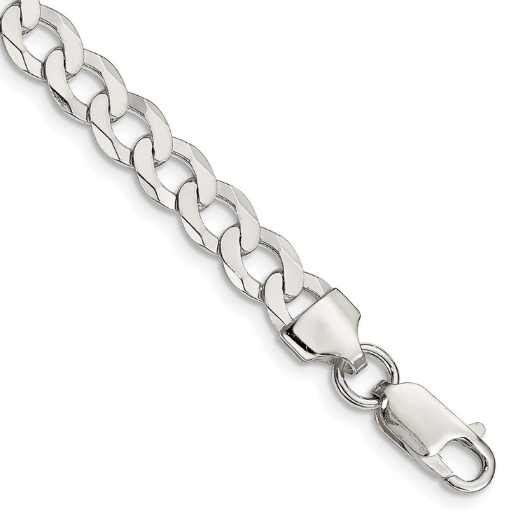 Sterling Silver 6.8mm Flat Curb Chain - QL-8ADAC0CF-9166