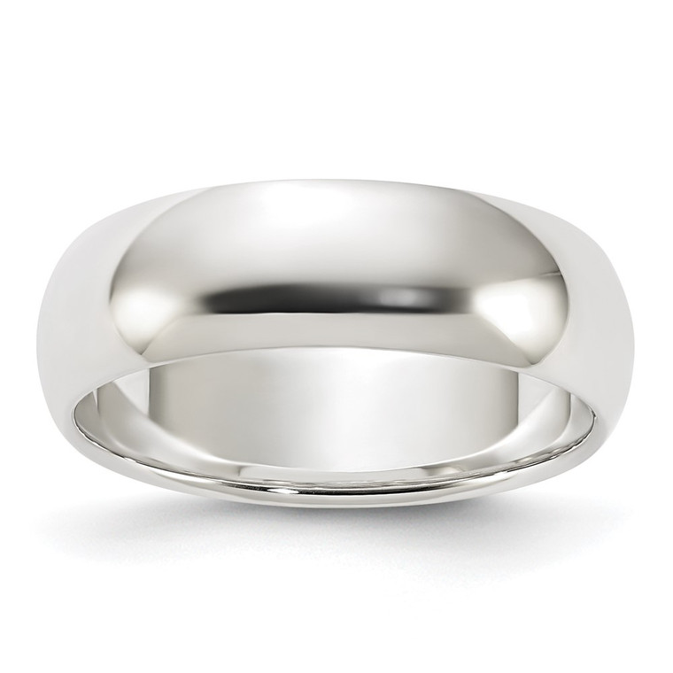 Sterling Silver 6mm Half Round Size 6 Band