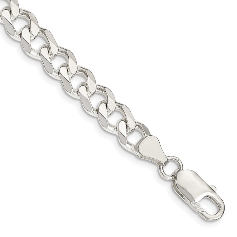 Sterling Silver 7.5mm Curb Chain - QC-9E4550CC-5574