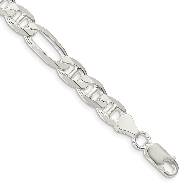Sterling Silver 7.5mm Figaro Anchor Chain - QA-4B4B9A80-1153