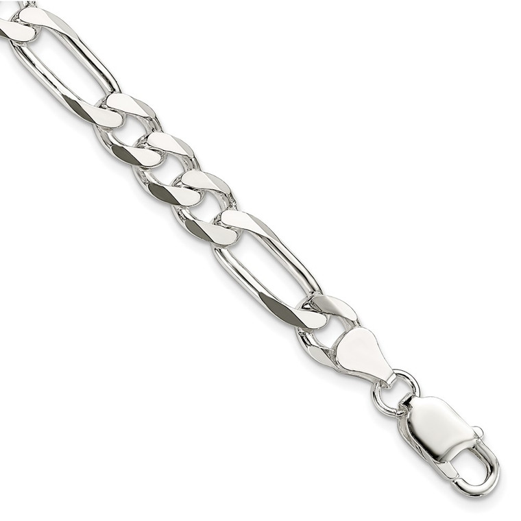 Sterling Silver 7.5mm Figaro Chain - QF-5CDE43D0-4483