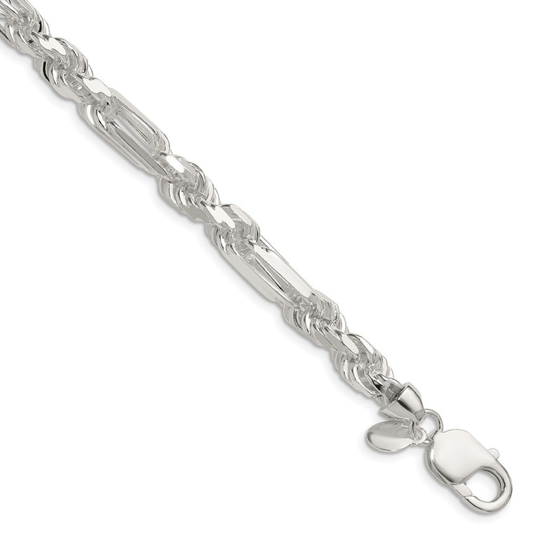 Sterling Silver 7mm D/C Figarope Chain - QF-27D2CC63-6187