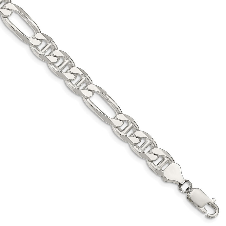 Sterling Silver 8.25mm Figaro Anchor Chain - QA-AAB3BA4F-6084