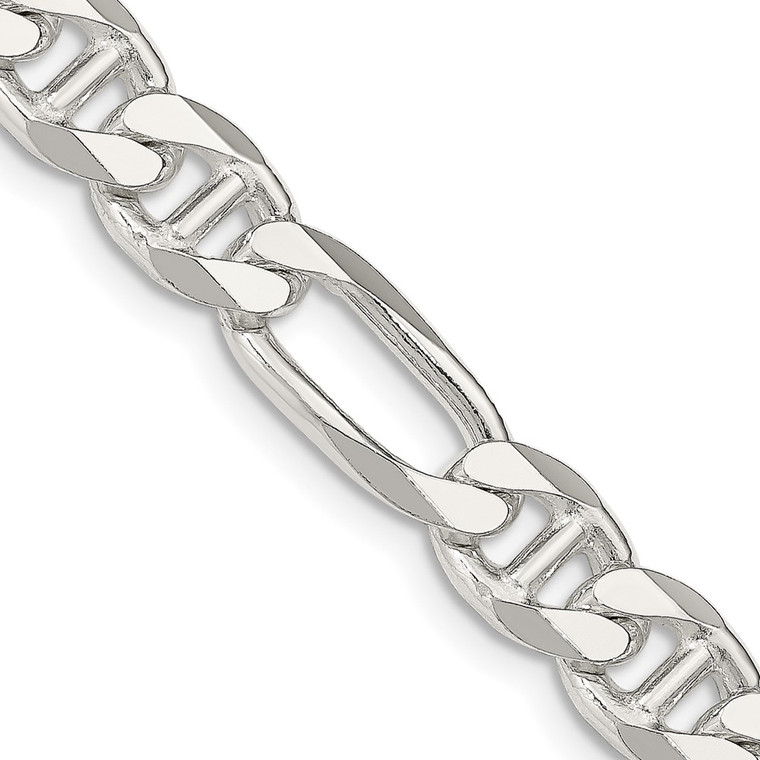Sterling Silver 8.25mm Figaro Anchor Chain - QA-C77D482E-5811