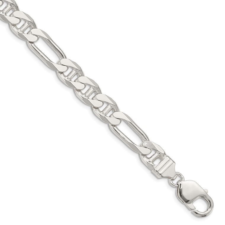 Sterling Silver 8.75mm Figaro Anchor Chain - QA-AF2324B7-8618