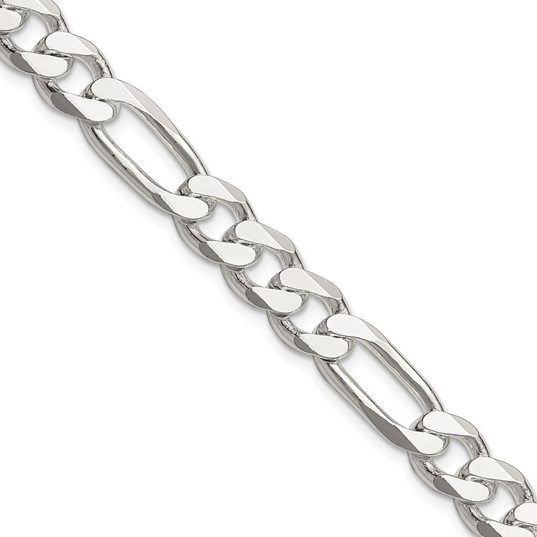 Sterling Silver 8mm Figaro Chain - QF-2EFCA86D-3216