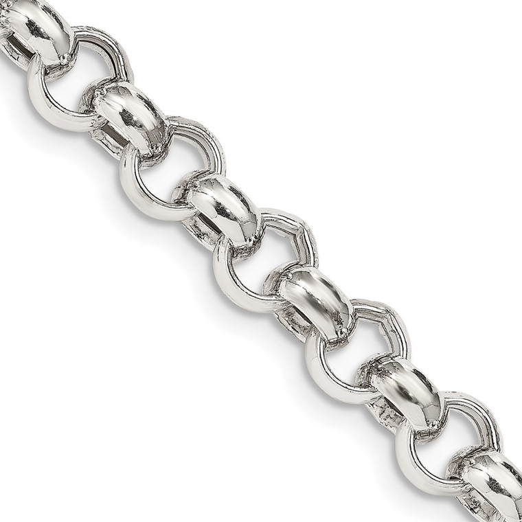 Sterling Silver 9.5mm Semi-solid Rolo Chain - QF-4B65A33A-9394