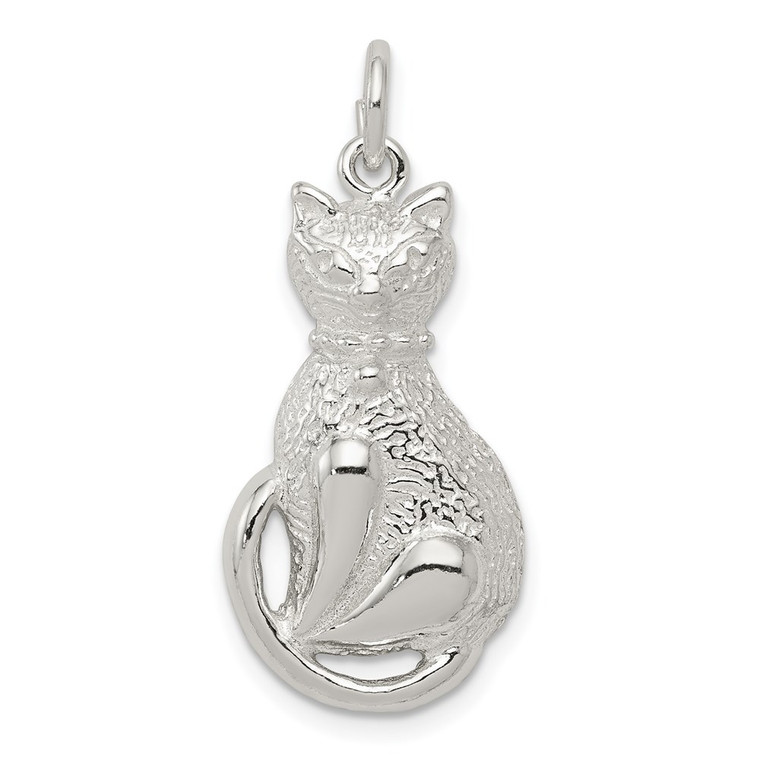 Sterling Silver Cat Charm - QC-EBEAB5DB-8038