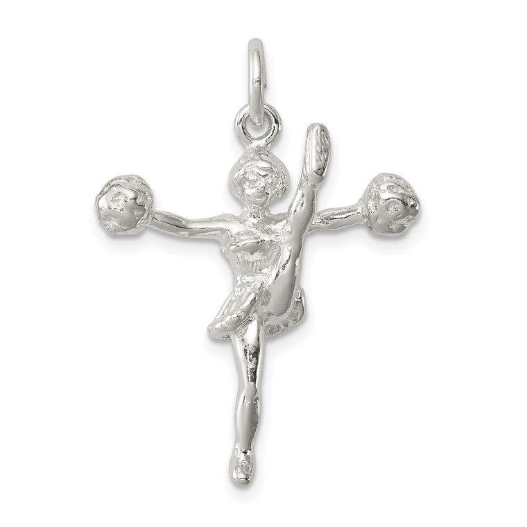 Sterling Silver Cheerleader Charm - QC-69BBD193-1620