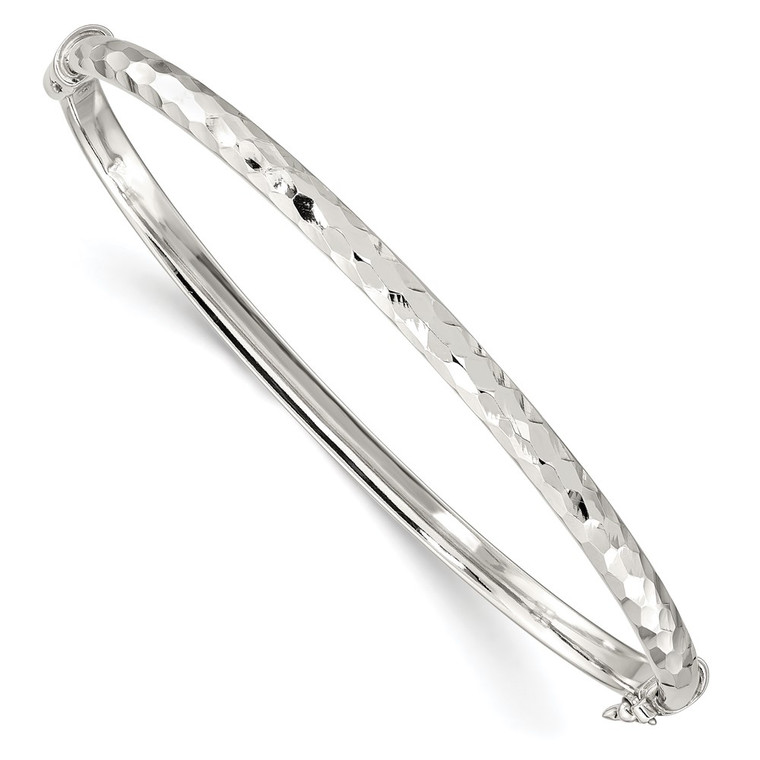 Sterling Silver D/C 4mm Bangle - QB-14AF2A69-5694