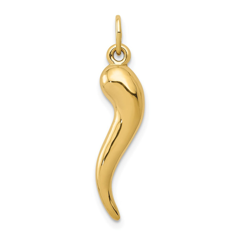 14k 3D Italian Horn Charm - C3-B7E0F5D9-5862