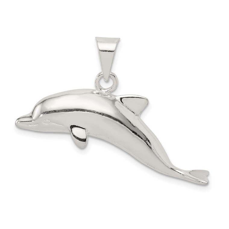 Sterling Silver Dolphin Pendant - QC-04245070-9551