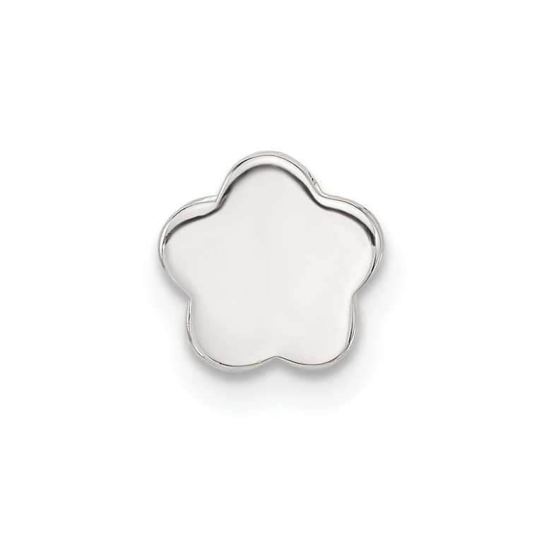 Sterling Silver E-coated Flower Slide Charm