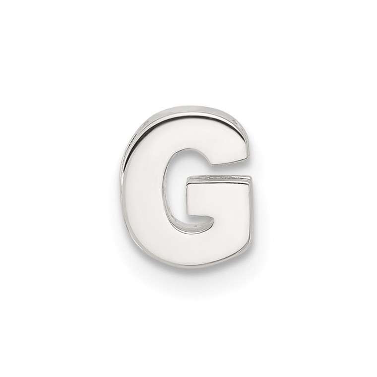 Sterling Silver E-coated Letter G Slide Charm