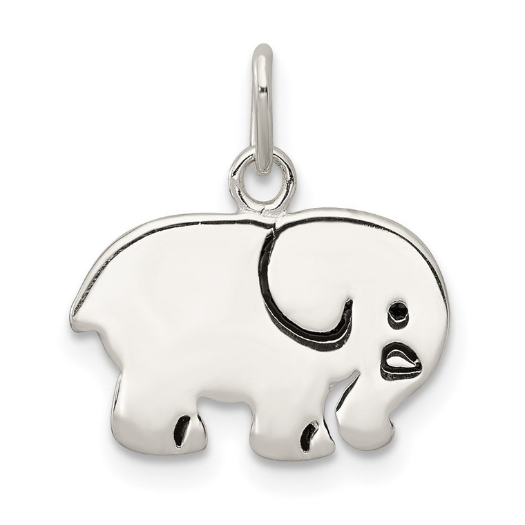 Sterling Silver Enameled Elephant Charm - QC-3D14DB56-8154