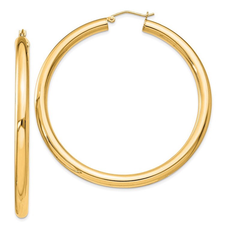 Sterling Silver Flash Gold-plated 4mm Round Hoop Earrings - QE-939A677A-6922