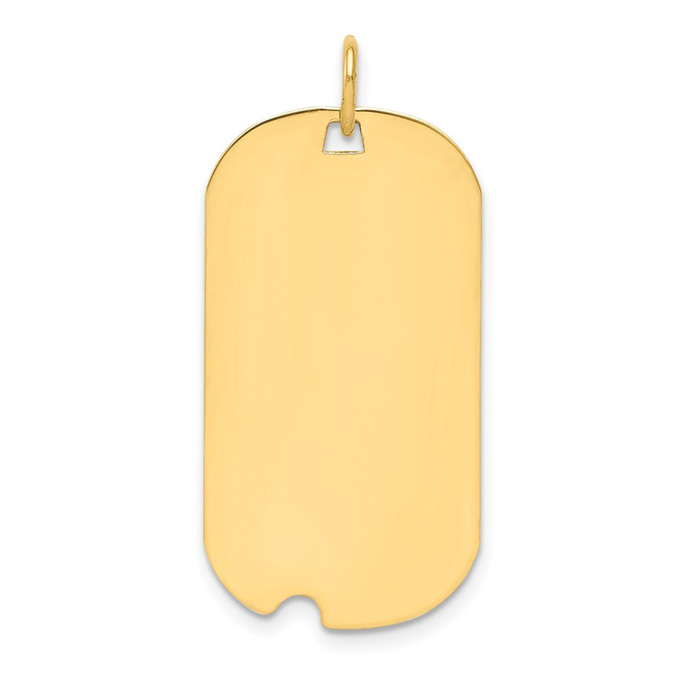 Sterling Silver GP Engraveable Dog Tag Polished Disc Charm - QM-D5025327-4511