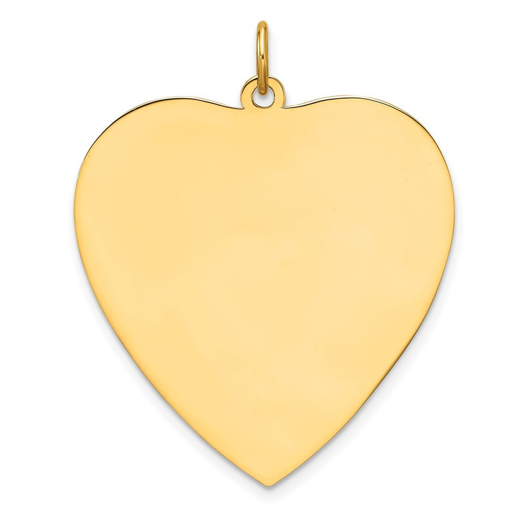Sterling Silver GP Engraveable Heart Polished Disc Charm - QM-69549EAF-1827