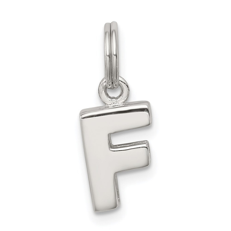 Sterling Silver Letter F Initial Charm - QC-7A789EF6-9102