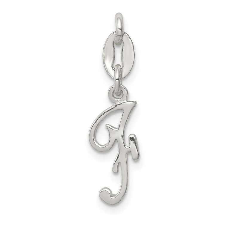 Sterling Silver Letter F Initial Charm - QC-FE886940-6781