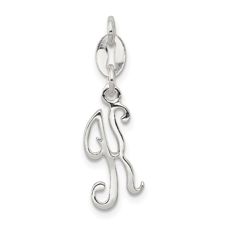 Sterling Silver Letter K Initial Charm - QC-61C48794-4985
