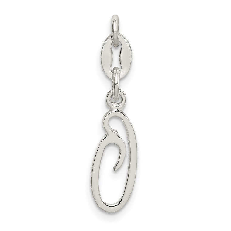 Sterling Silver Letter O Initial Charm - QC-766A0779-6742