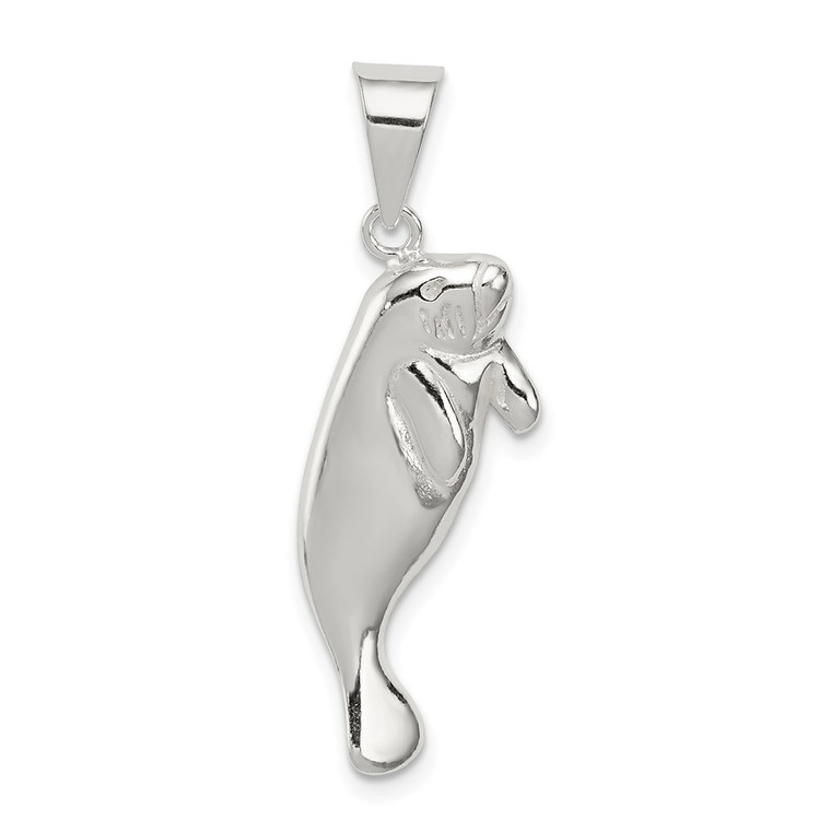 Sterling Silver Manatee Charm - QC-7D6D7835-5537