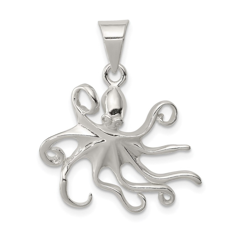 Sterling Silver Octopus Charm - QC-E5E44B8C-9916