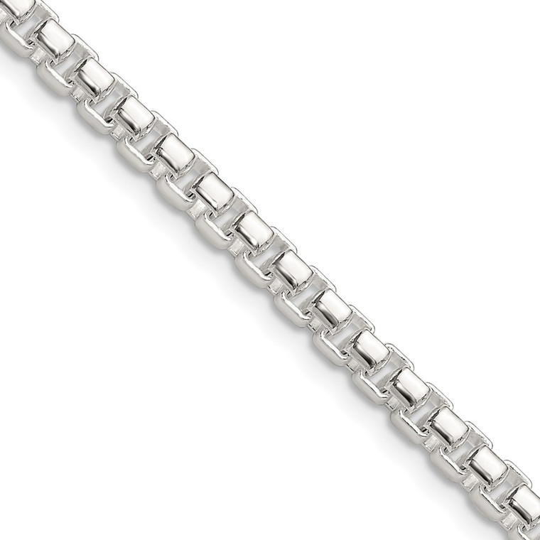 Sterling Silver Polished 4mm Round Box Chain - QF-933FF9BD-5897