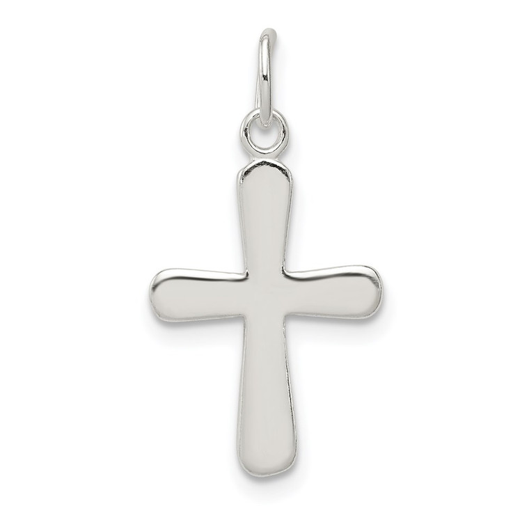 Sterling Silver Polished Cross Charm - QC-ECFBFE5B-7978