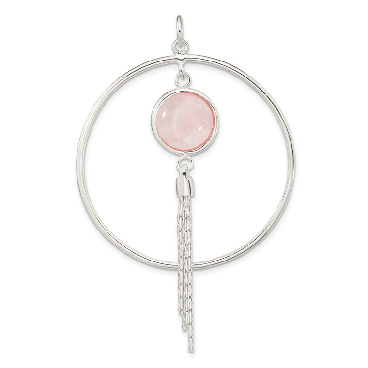 Sterling Silver Polished Dyed Agate Fancy Dangle Pendant