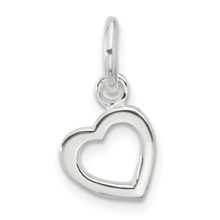Sterling Silver Polished Open Heart Pendant - QC-4D86FDC0-1972