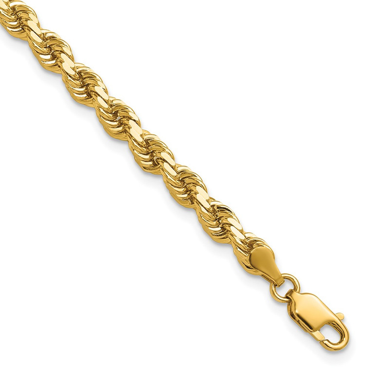 14K 4.25mm D/C Rope with Lobster Clasp Chain