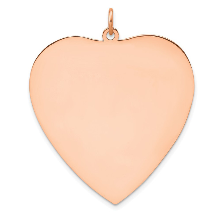 Sterling Silver RG Plated Engraveable Heart Polished Front/Satin Back Disc - QM-5910929A-5567