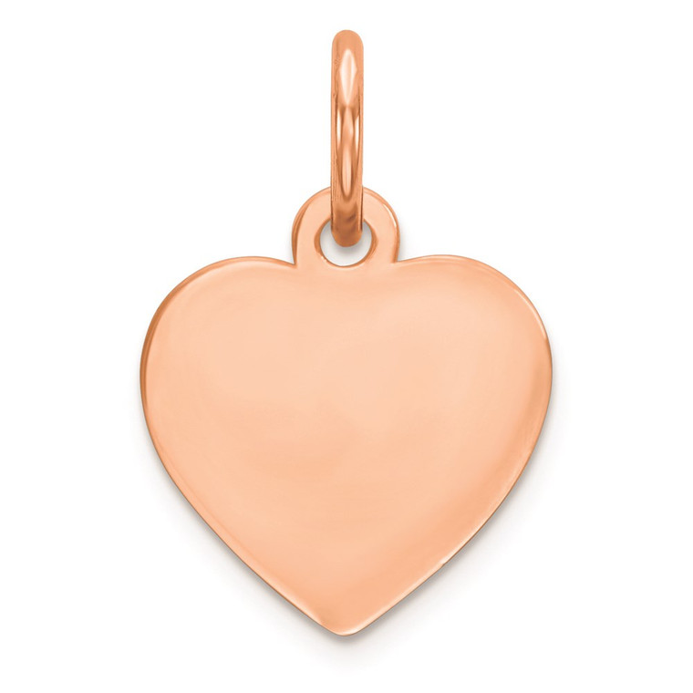 Sterling Silver RG Plated Engraveable Heart Polished Front/Satin Back Disc - QM-5FE14711-6380