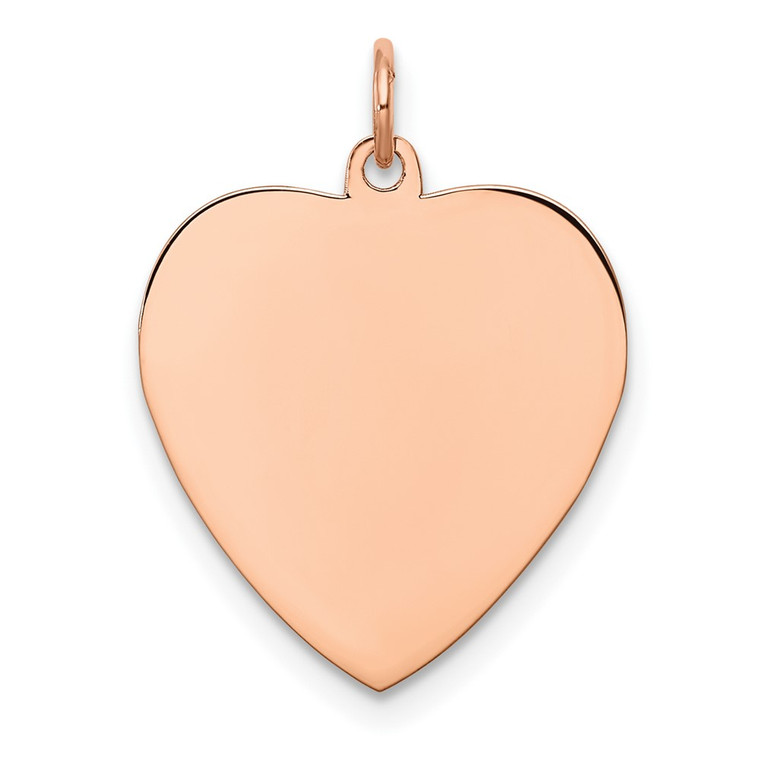 Sterling Silver RG Plated Engraveable Heart Polished Front/Satin Back Disc - QM-7BEB933E-3691