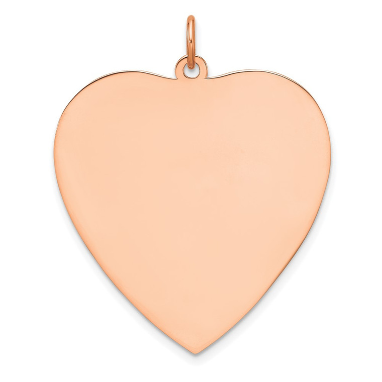 Sterling Silver RG Plated Engraveable Heart Polished Front/Satin Back Disc - QM-CEC469AE-4486