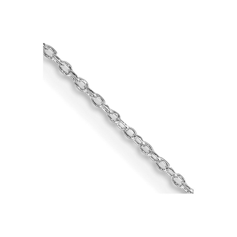 Sterling Silver Rhodium-plated 1.1mm Forzantine Cable Chain - QP-A1313CE9-6194