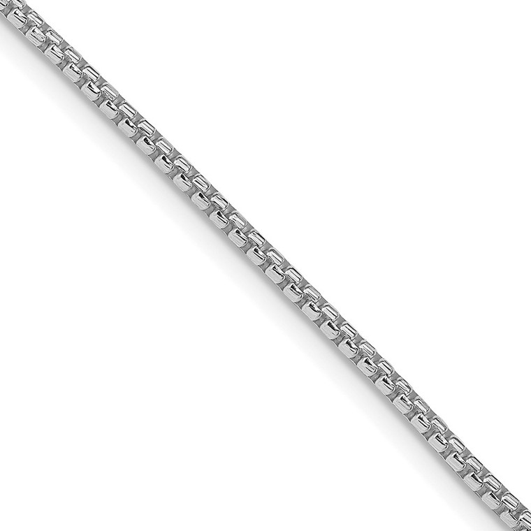 Sterling Silver Rhodium-plated 1.75mm Diamond-cut Round Box Chain - QV-A121BE54-9916