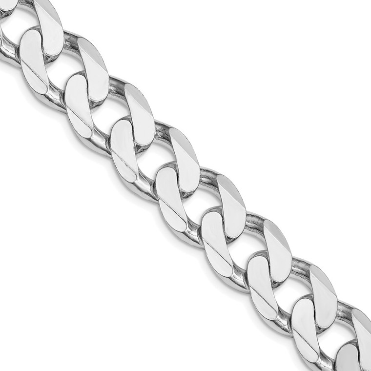 Sterling Silver Rhodium-plated 14.5mm Curb Chain - QC-EDA032E3-6651