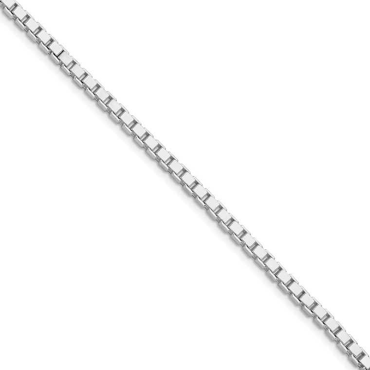 Sterling Silver Rhodium-plated 3mm Box Chain - QB-4241658C-1897